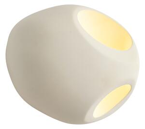 Lampa ścienna Japandi kremowa okrągła 28cm - Pietra