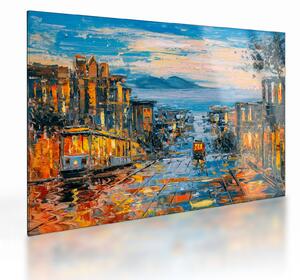 Obraz na szkle - Cable Car, San Francisco (70x50 cm)