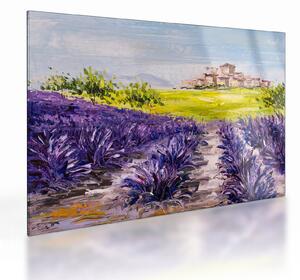 Obraz na szkle - Prowansja, Francja, malarstwo olejne (70x50 cm)