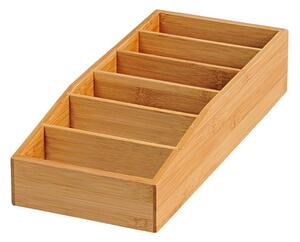 Uniwersalny organizer, 6 przegródek, 15 x 7 x 35 cm, bambus KESPER 70822