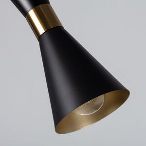 Lampa Sufitowa Żyrandol Czarno Złoty Abruzzo Salvatore 6xE27