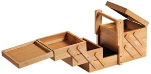 Organizer na akcesoria do szycia, 29 x 19 x 16,5 cm, bambus KESPER 58710