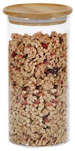 Pojemnik do przechowywania, Ø 10 cm, 1200 ml, szkło/bambus KESPER 38010