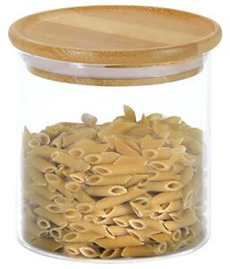 Pojemnik do przechowywania, Ø 10 cm, 500 ml, szkło/bambus KESPER 38008