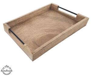 Mango Taca do serwowania 40,5 x 30 cm, drewno/metal ORION 153881