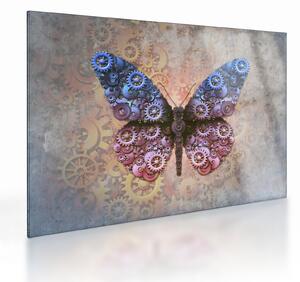 Obraz na szkle - Steampunk motyl (70x50 cm)