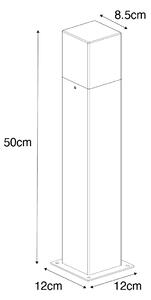 Zewnetrzna Nowoczesna stojąca lampa zewnętrzna 50 cm ciemnoszara IP44 - Dania Oswietlenie zewnetrzne