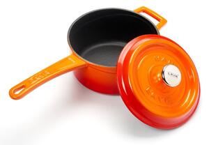 Rondelek Ø 16 cm, 1,35 l, żeliwny, pomarańczowy LAVA METAL LVYSOS16K2OR