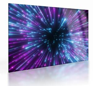 Obraz na szkle - Neonowa przestrzeń (70x50 cm)