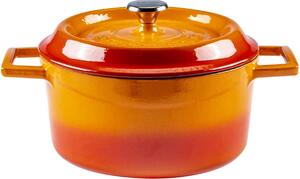 Garnek Ø 24 cm, 4,5 l, żeliwny, pomarańczowy LAVA METAL LVYTC24K2OR