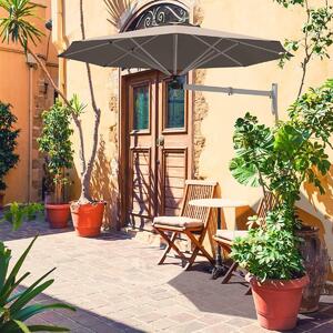 Parasol cienny obrotowy i uchylny, parasol wietlny 50+, parasol cienny Ø250 cm, parasol ogrodowy, parasol aluminiowy na balkon (brzowy)