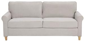 Sofa welurowa nowoczesna kanapa 3-osobowa do salonu beżowa Ronneby Beliani