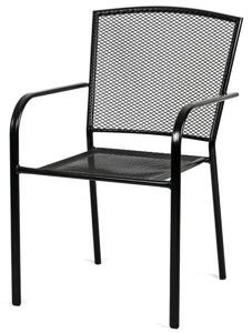 Lana steel ZWMC-19 Krzesło ogrodowe sztaplowane, stal, czarne NOELA 3457027