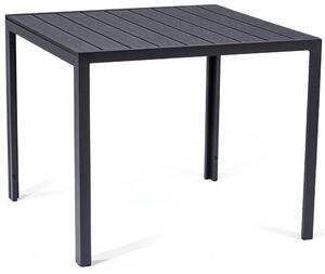 Viking Stół ogrodowy M, 90 × 90 cm, aluminium/artwood, czarny NOELA 3457049