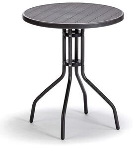 Nina Stolik balkonowy Ø 60 cm, stal / artwood, czarny NOELA 3457026