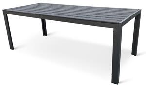 Viking Stół ogrodowy XL, 190 x 90 cm, aluminium/artwood, czarny NOELA 3457051