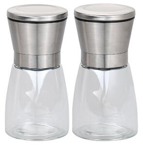 Młynek do przypraw, 2 szt., Ø 6,5 cm, 13,5 cm, stal nierdzewna/tworzywo sztuczne KESPER 13907