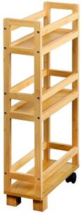 Regał na kółkach 15 x 74 x 36 cm, bambus KESPER 24860