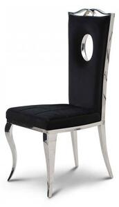 Krzesło glamour Luxury Black - nowoczesne krzesło tapicerowane