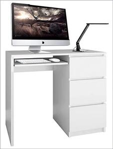 Nowoczesne białe biurko prawostronne Blanco 2X - biały mat