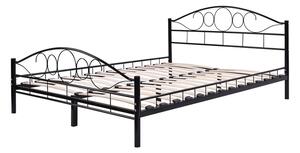 Łóżko 180x200 Metalowe Rovereto Czarne