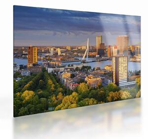 Obraz na szkle - Panorama Rotterdamu, Holandia (70x50 cm)