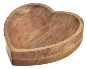 Misa serce 20 x 20 x 7 cm, drewno mango INDECOR X13069