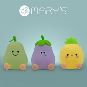 Lampka nocna dla dzieci bezprzewodowa RGBW żółta owocowa ekipa zestaw LED 3W Mary's