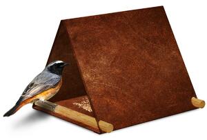 Vela Karmnik dla ptaków 25 x 25 x 20 cm, corten CORGARDEN 1041