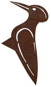Dekoracja ogrodowa dzięcioł 28 × 18 cm, corten CORGARDEN 1047