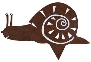Dekoracja ogrodowa ślimak 28 × 19 cm, corten CORGARDEN 1051
