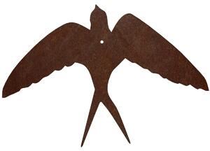 Dekoracja ogrodowa jaskółka w locie 30 × 22 cm, corten CORGARDEN 1050