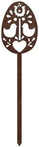 Ozdoba ogrodowa wielkanocne jajko 1, 51 x 14 cm, corten CORGARDEN 1063