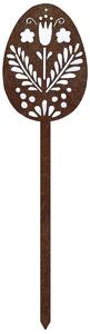 Ozdoba ogrodowa wielkanocne jajko 2, 51 x 14 cm, corten CORGARDEN 1064