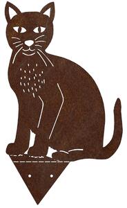 Ozdoba ogrodowa kot 37 × 21 cm, corten CORGARDEN 1069