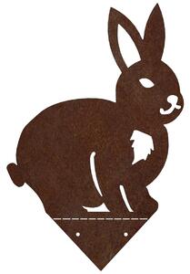 Ogrodowa dekoracja królik 36 x 23 cm, corten CORGARDEN 1072