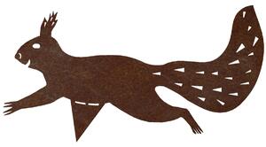 Dekoracja ogrodowa wiewiórka, 30 × 18 cm, corten CORGARDEN 1048