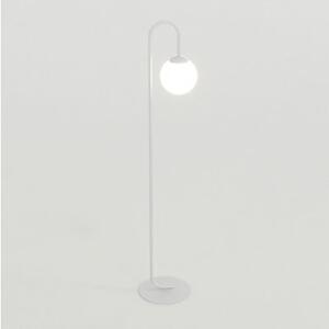 Lampa stojąca podłogowa nowoczesna szara biała kula stick 1xE14 10W FLOR Emibig
