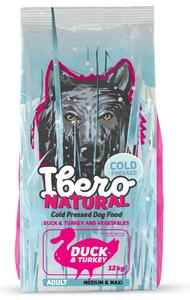 Cold Press Karma dla psów Dog Adult Medium & Maxi, Duck&Turkey, 12 kg IBERO 1005251