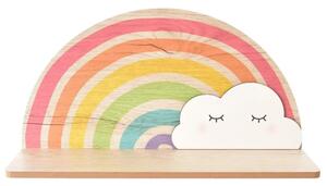 Rainbow Półka 40 × 10 × 21 cm, drewniana INDECOR X12930