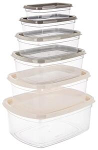 Easy Pojemniki do przechowywania 6 szt., plastikowe, prostokątne ORION 154509