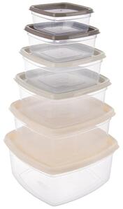 Easy Pojemniki do przechowywania 6 szt., plastikowe, kwadratowe ORION 154508