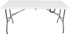 Cateringový campingový skladací stôl, 152 × 70 cm, oceľový, biely ROJAPLAST DS-CZ152