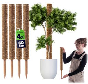Tyczka do roślin kokosowa Cande 60 cm podpora doniczkowa 4 szt