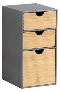 Organizer z 3 szufladami, szary/naturalny KESPER 58965