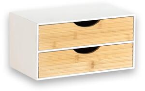 Organizer z 2 szufladami, biały/naturalny KESPER 58962