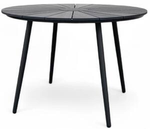Wilder Stół ogrodowy Ø 105 cm, stal/artwood, czarny NOELA 34570791