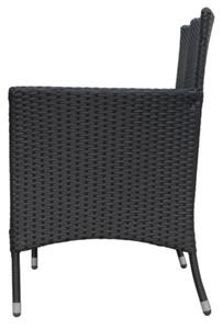 Bali Ławka ogrodowa 116 cm, technorattan, czarna NOELA 3457063
