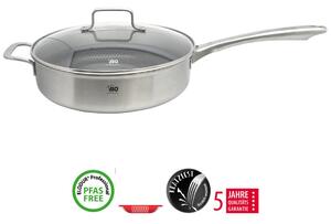 Relief Solution Głęboka patelnia z uchwytem pomocniczym i szklaną pokrywką Ø 28 cm ELO 32458