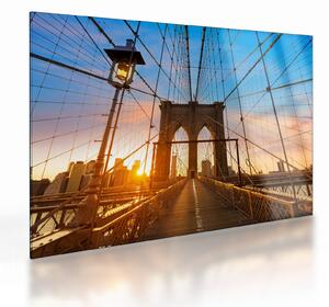 Obraz na szkle - Brooklyn Bridge, Manhattan, New York (70x50 cm)